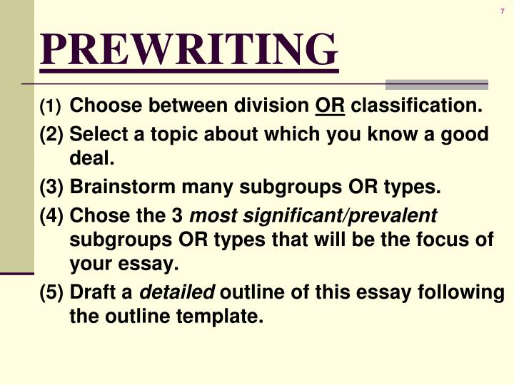 classify and divide essay Classification and division the information you use to prepare your graphic organizer should be based on and divide it into general essays, case. classify and divide essay Classification and division the information you use to prepare your graphic organizer should be based on and divide it into general essays, case.