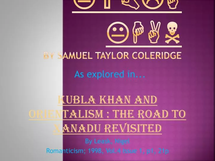 Kubla khan essay