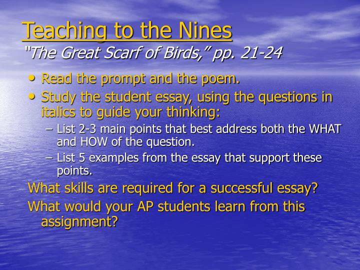 great scarf of birds essay great scarf of birds essay