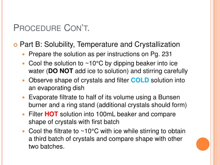 metathesis effect of temperature on solubility and crystallization metathesis effect of temperature on solubility and crystallization