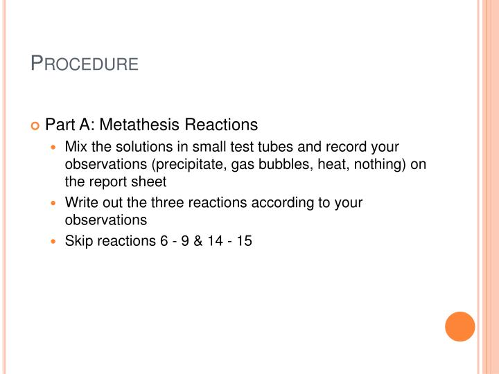 aqueous metathesis aqueous metathesis