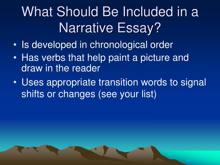 Thesis In Narrative Essay