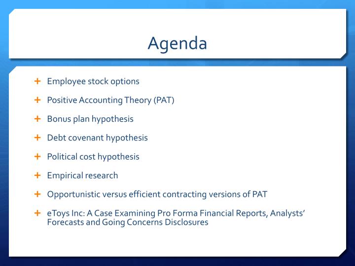 Accounting for employee stock options theoretical arguments