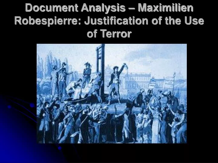 Robespierre justification of terror essay