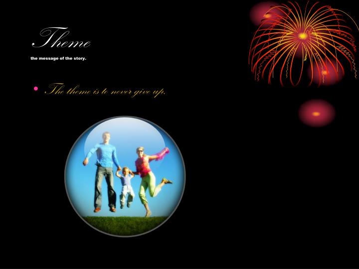 theme of a story ppt