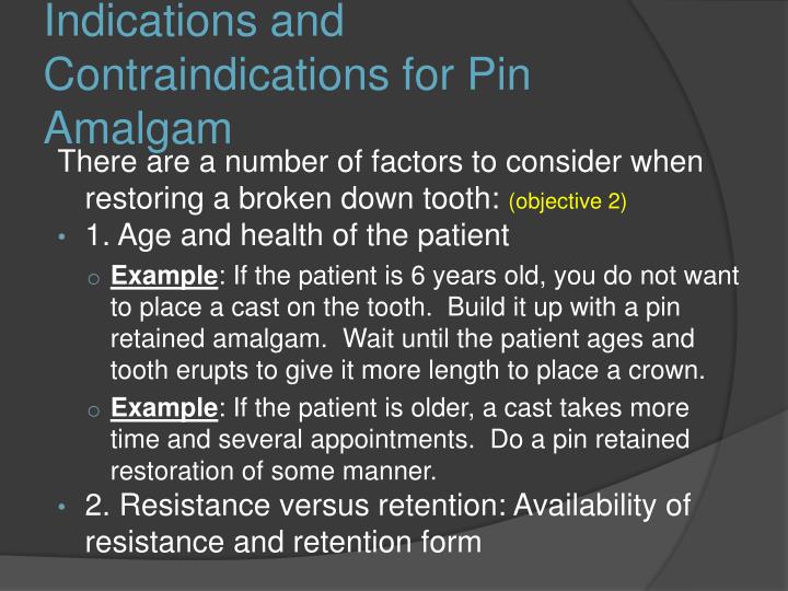 PPT Class II MODB Pin Amalgam PowerPoint Presentation ID1091360