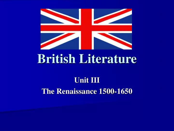 need to purchase british literature powerpoint presentation
