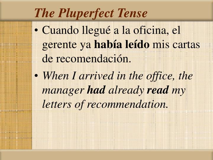 powerpoint of the spanish pluperfect subjuncive