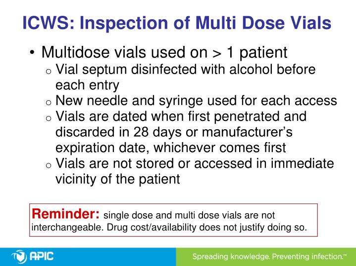 Expiration Dating For Multiple Dose Vials Of Injectables