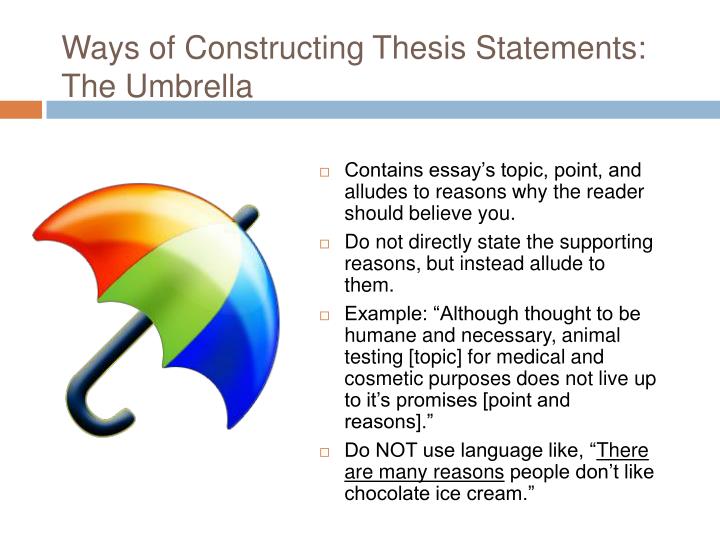 Help Creating A Thesis Statement