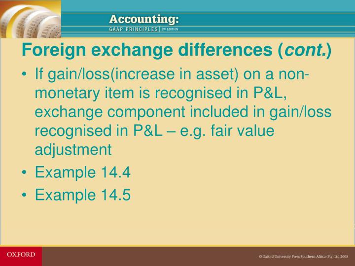 Foreign exchange transactions