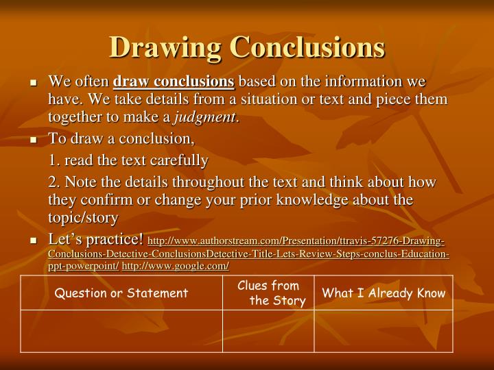 PPT - Making Inferences and Drawing Conclusions PowerPoint Presentation