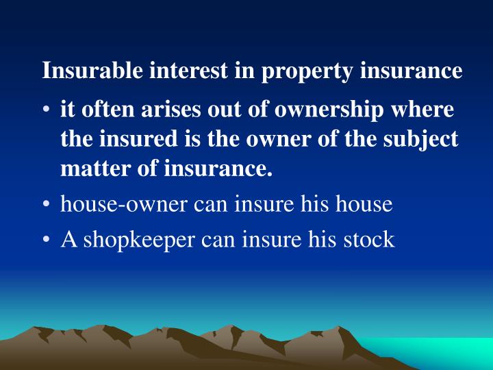 PPT Chapter Three The Principle of Insurable Interest