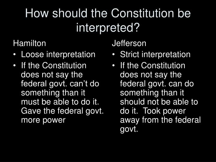 interpreting the constitution strict vs loose Strict constructionism refers to the practice of applying a narrow, or 'strict', interpretation of the us constitution or other legal texts strict constructionists are judges who interpret . interpreting the constitution strict vs loose Strict constructionism refers to the practice of applying a narrow, or 'strict', interpretation of the us constitution or other legal texts strict constructionists are judges who interpret .