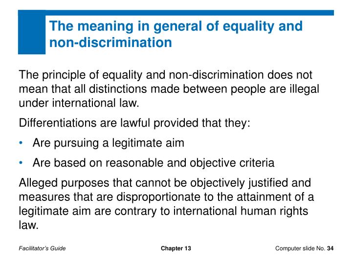 ppt chapter 13 the right to equality and non ppt chapter 13 the right to equality and non