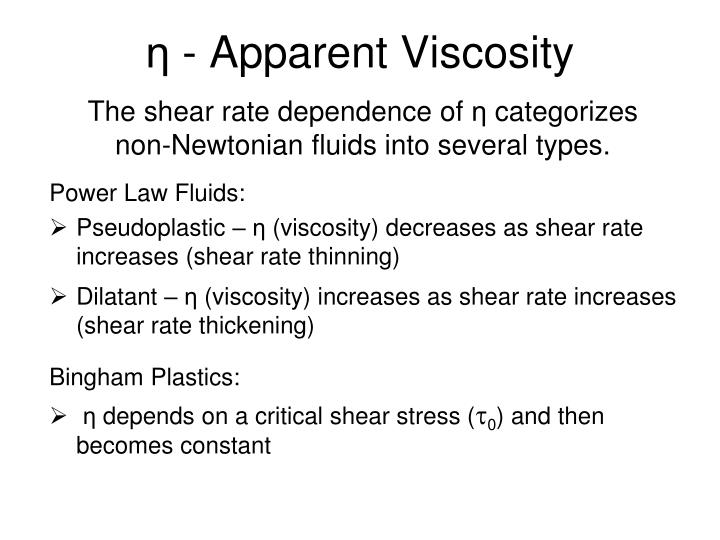 apparent viscosity formula