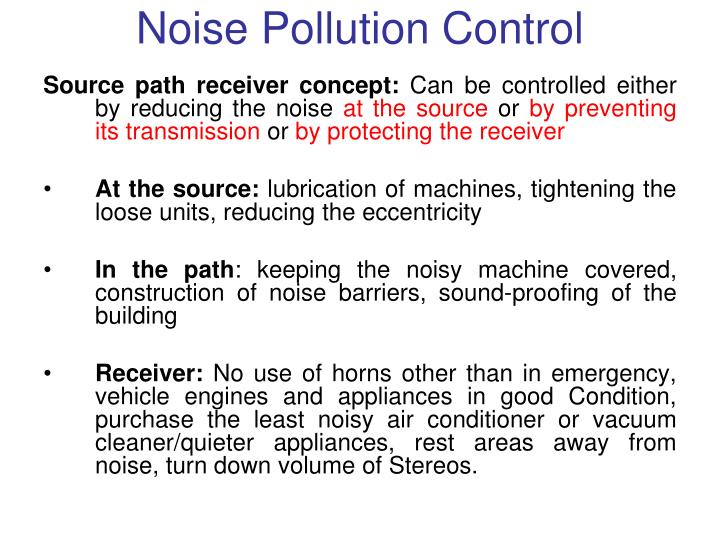 noise pollution control act noise pollution control act