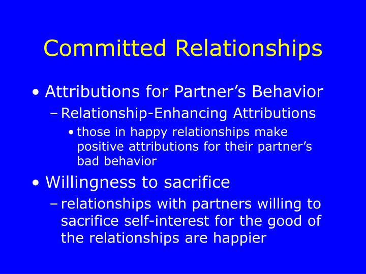 what does a committed relationship consist of