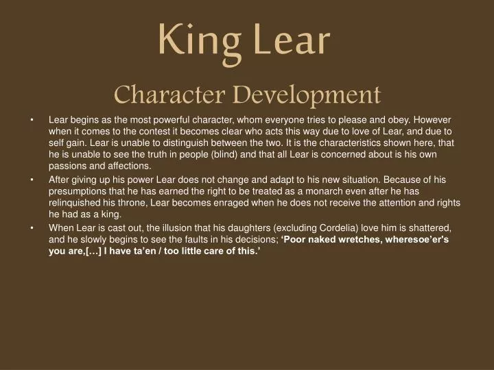 King Lears Character Growth