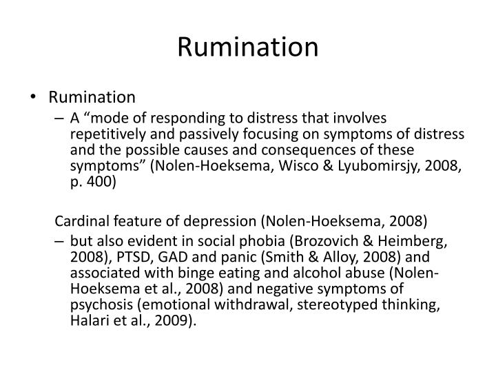 PPT The role of perseverative thinking processes in paranoia