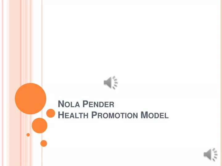 Nola pender health promotion model
