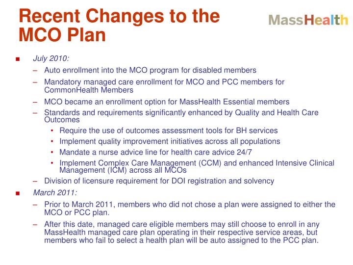 PPT MassHealth PCC and MCO Program Overview PowerPoint Presentation