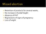 Wahrscheinlichkeit Missed Abortion