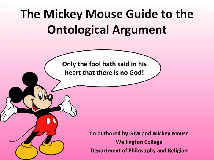 An Argument On An Ontological Argument