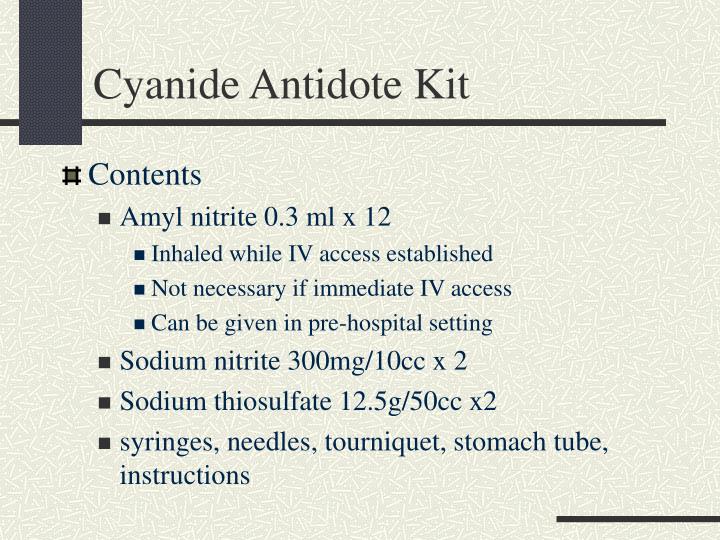 cyanide antidote kit cyanide antidote kit