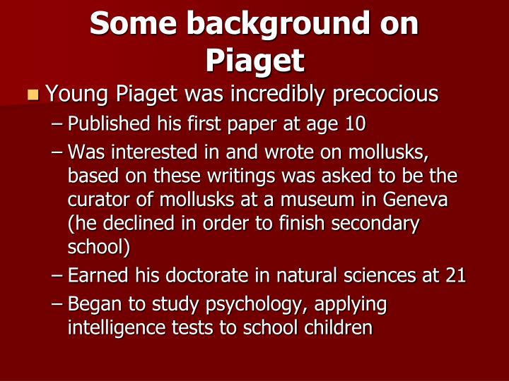 Piaget research paper