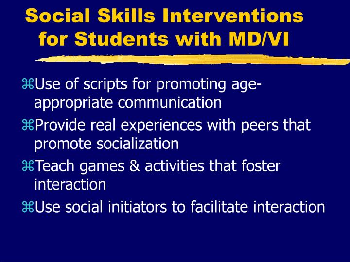 ppt teaching social skills to students with visual social skills interventions