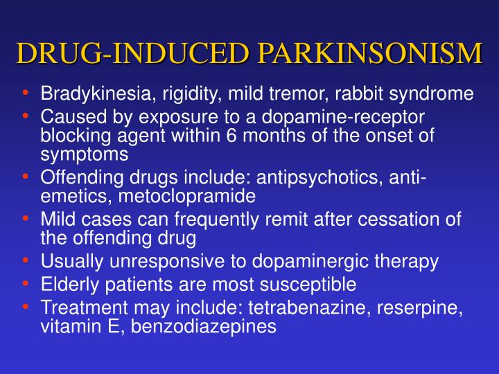 gabapentin and drug induced parkinsonism