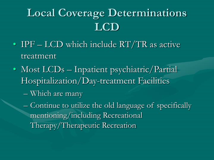 PPT Coverage of Therapeutic Recreation in Clinical Settings
