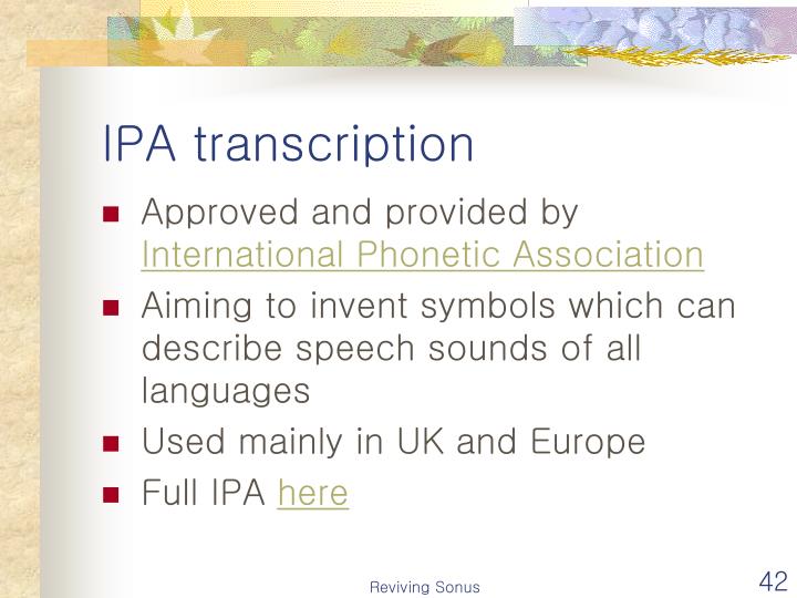 ipa transcription to english ipa transcription to english