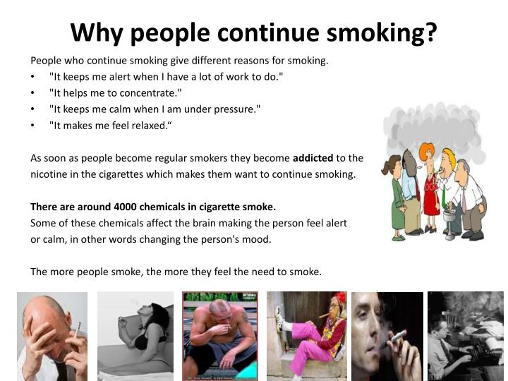 why people continue to smoke despite Full-text paper (pdf): why do young adult smokers continue to smoke despite the health risks a focus group study. why people continue to smoke despite Full-text paper (pdf): why do young adult smokers continue to smoke despite the health risks a focus group study.