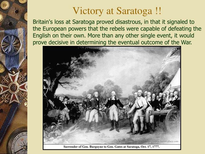 why was the american victory at saratoga important