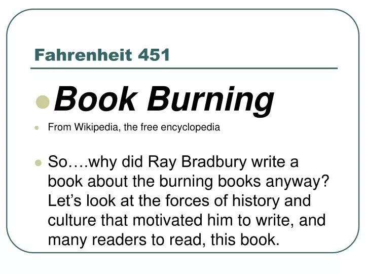 fahrenheit 451 book report ppt fahrenheit 451 powerpoint presentation id 1267289 fahrenheit 451 book report ppt fahrenheit 451 powerpoint presentation id 1267289