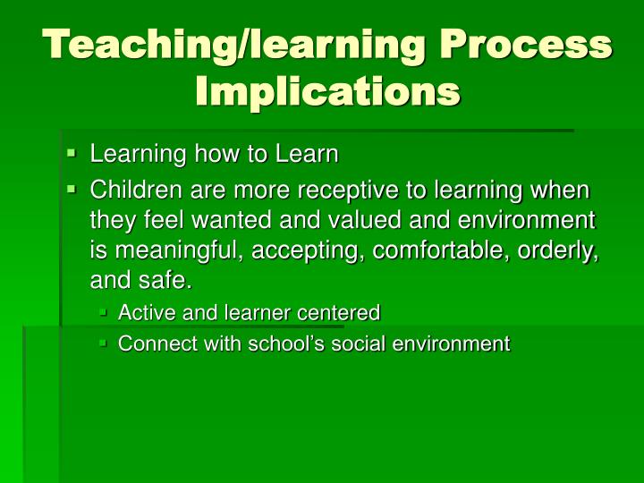 cite a teaching implication of the information process