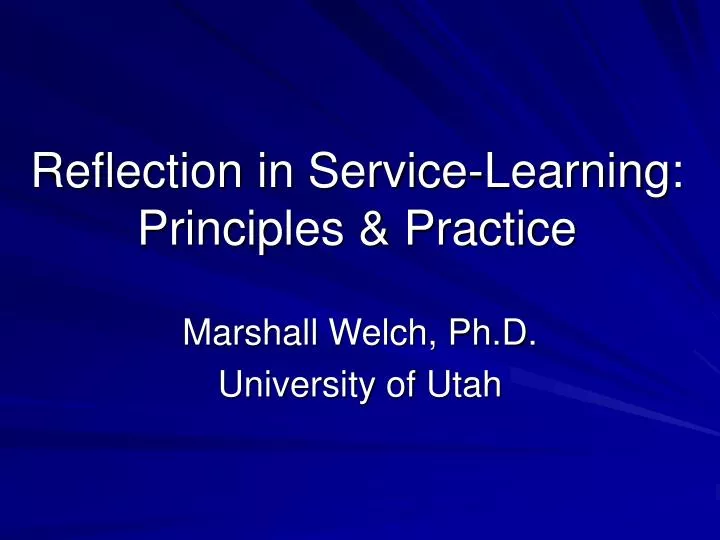 service reflection service reflection