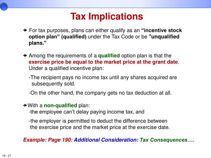 Exercised stock options tax implications