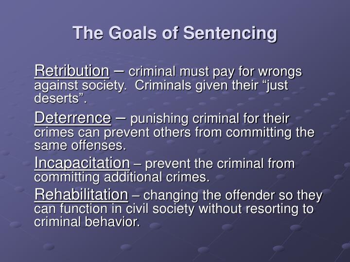Goals of corrections retribution