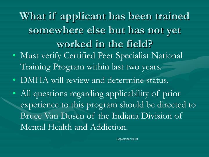 Pcp Specialist Certification Indiana