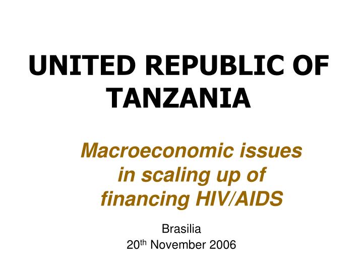 macroeconomic overview of tanzania macroeconomic overview of tanzania