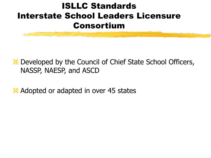 PPT Understanding the ISLLC Standards and Their Relationship to APPR