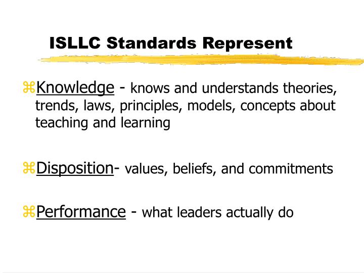 PPT Understanding the ISLLC Standards and Their Relationship to APPR