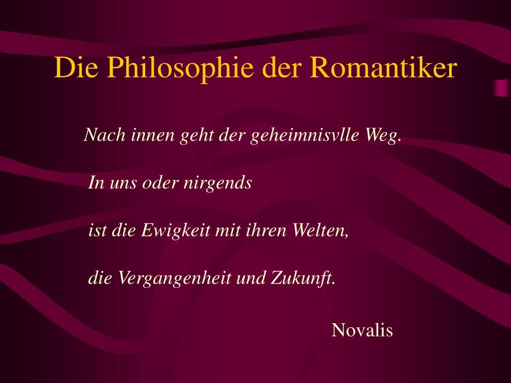 Romantik Philosophie Romantik Philosophie