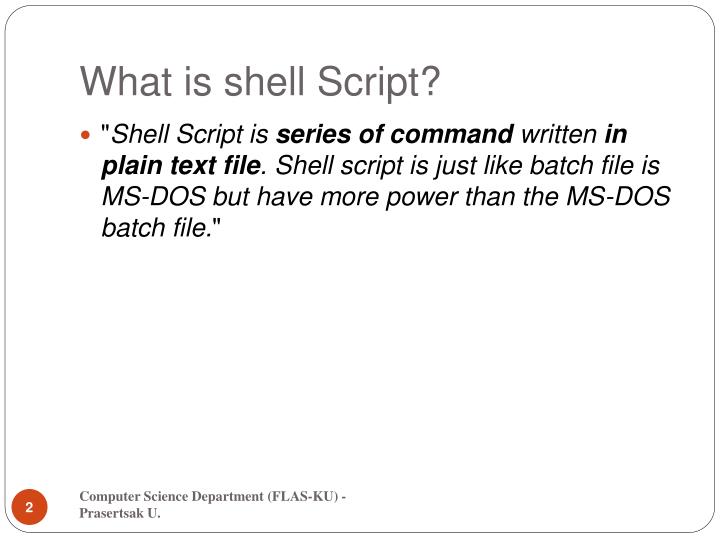 write a shell script write a shell script
