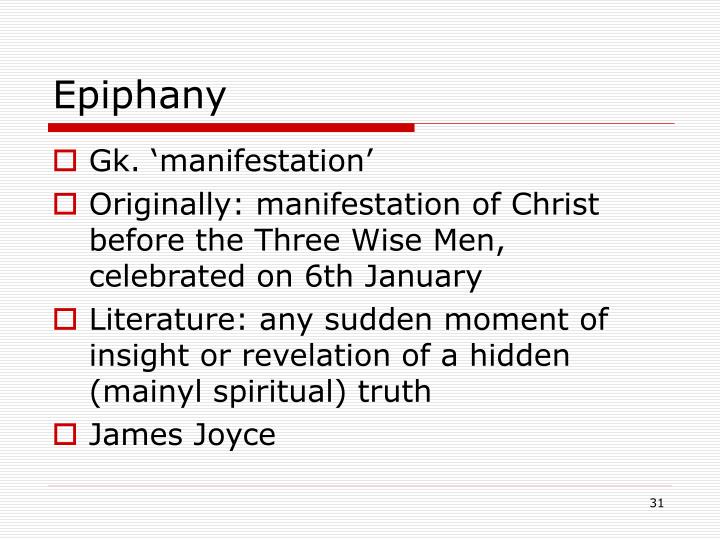 meaning of epiphany in literature