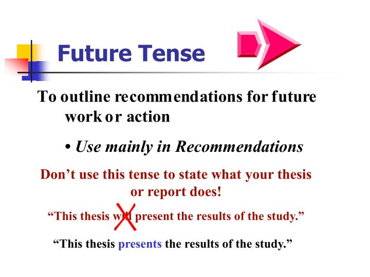 Dissertation written in past tense