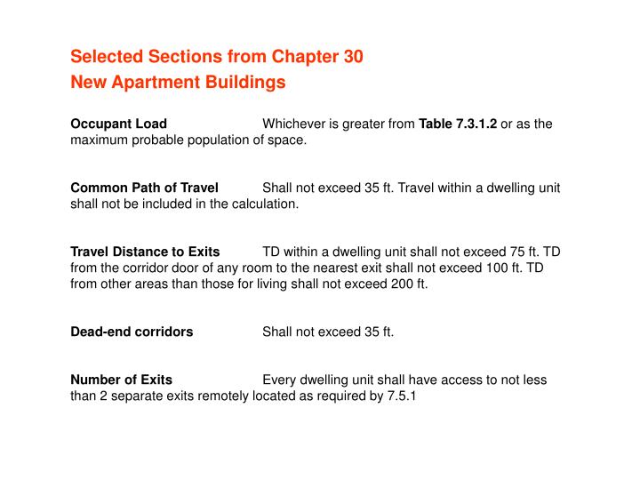Ppt Chapter 7 3 Rd Part Of Nfpa 101 Life Safety Code 2000 Selected Sections From Chapter 30